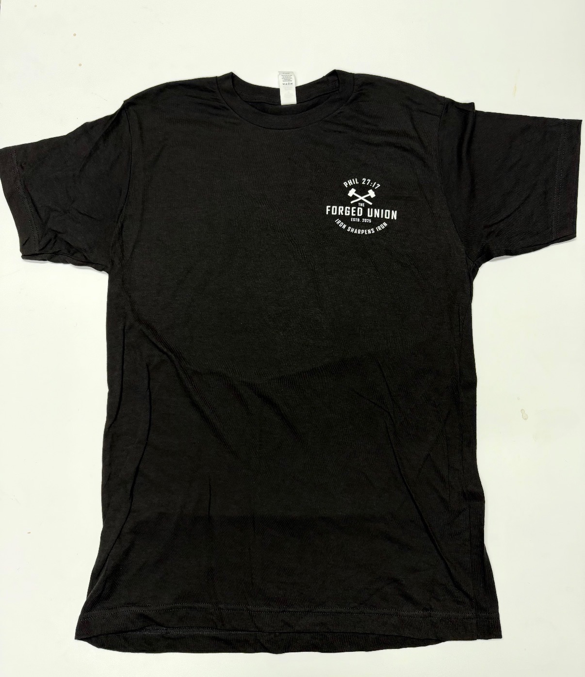 "God Hates A Coward" Tee — White Ink (front)